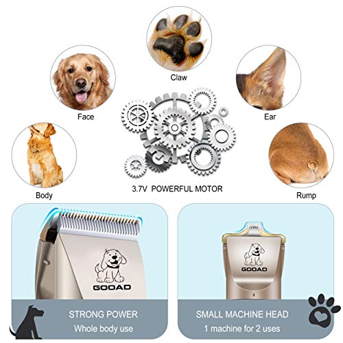 Professional Cordless Dog Grooming Clippers, Quiet & Effective
