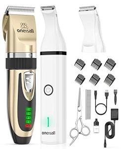Oneisall 2-in-1 Cordless Dog Clippers and Paw Trimmer