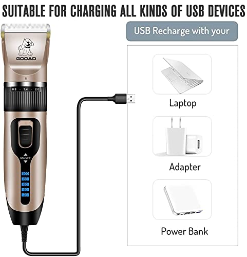 Professional Cordless Dog Grooming Clippers, Quiet & Effective