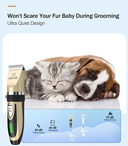 Oneisall 2-in-1 Cordless Dog Clippers and Paw Trimmer