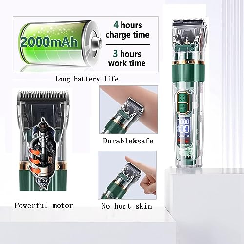 Cordless Dog Grooming Clippers with LED Display