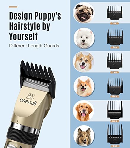 Oneisall 2-in-1 Cordless Dog Clippers and Paw Trimmer