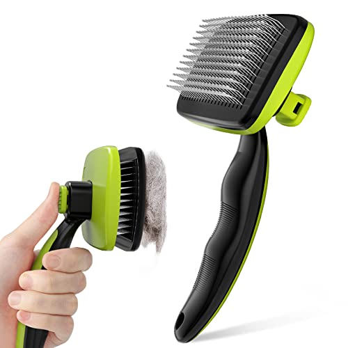 Pecute Self-Cleaning Slicker Brush: Dog/Cat Grooming Essential