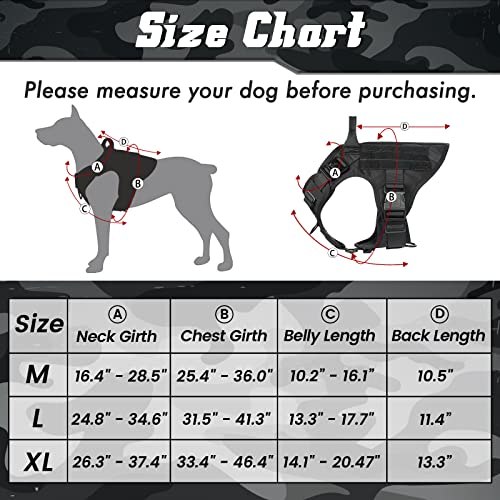 PAWTRENDER XL Tactical Dog Harness for Large Breed