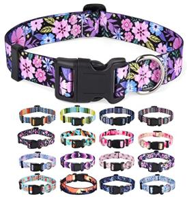 Bohemia Floral Geometric Dog Collar - Soft Adjustable
