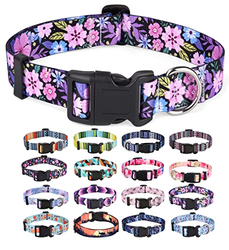 Bohemia Floral Geometric Dog Collar - Soft Adjustable