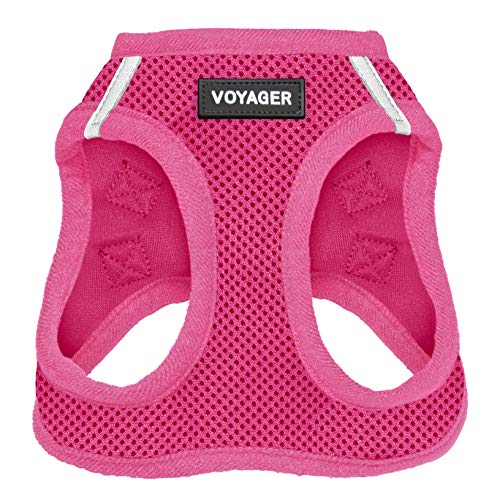 Voyager Mesh Step-in Dog Harness (Fuchsia, Small)
