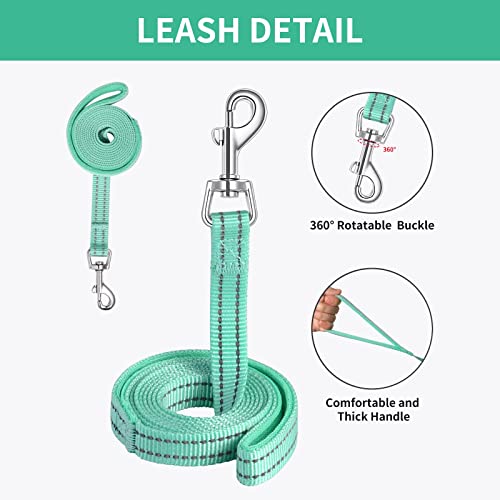 Adjustable Reflective Dog Harness with Leash Set (Green)