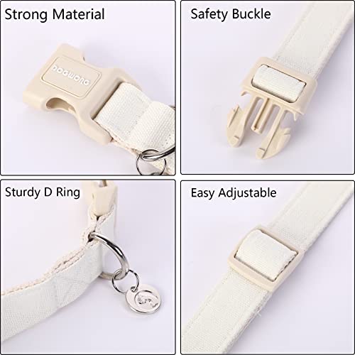 Cotton Hemp Dog Collar - Durable & Cute