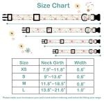 Flower Charms Cotton Designer Dog Collars for Girls