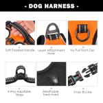 Reflective Dog Harness with Handle - M Size, Orange