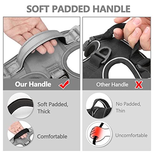 Reflective Adjustable Dog Harness for Easy Control (Gray)