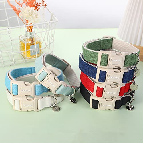 Cotton Hemp Dog Collar - Durable & Cute