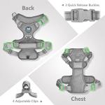 Reflective Adjustable Dog Harness for Easy Control (Gray)