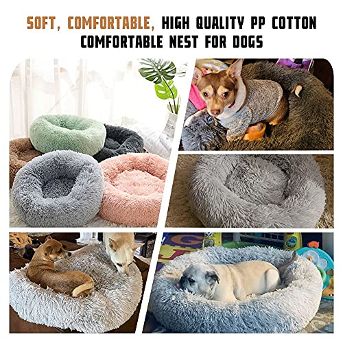 Calming Donut Dog Bed for Small Medium Large Dogs (20")