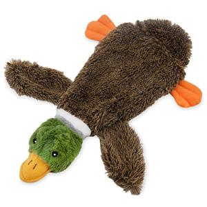 2-in-1 Squeaky Dog Toy: Soft, Durable Fabric - Small, Wild Duck