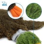 2-in-1 Squeaky Dog Toy: Soft, Durable Fabric - Small, Wild Duck