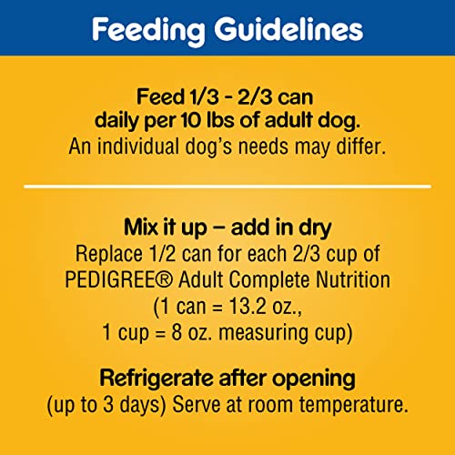 Pedigree Adult Dog Food Variety Pack, Filet Mignon Flavor - 12 Cans