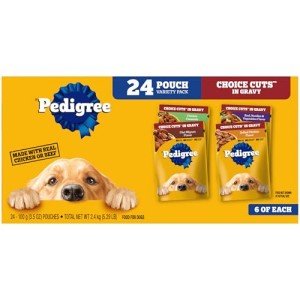 PEDIGREE CHOICE CUTS Adult Soft Wet Dog Food, 24-Count