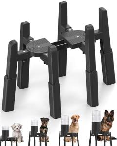 Adjustable Elevated Pet Bowl Stand - Stable Anti-Slip
