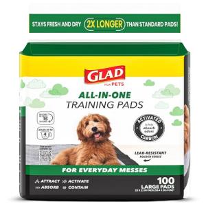 Glad for Pets Charcoal Training Pads, 23"x23", Pack of 100