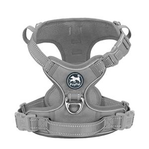 Reflective Adjustable Dog Harness for Easy Control (Gray)