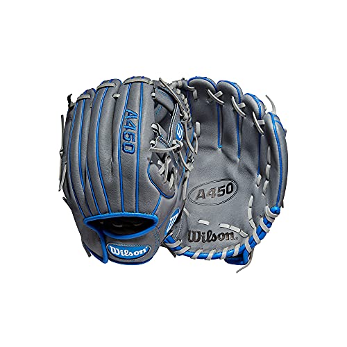 Wilson 2022 A450 10.75" Infield Baseball Glove - Grey/Royal