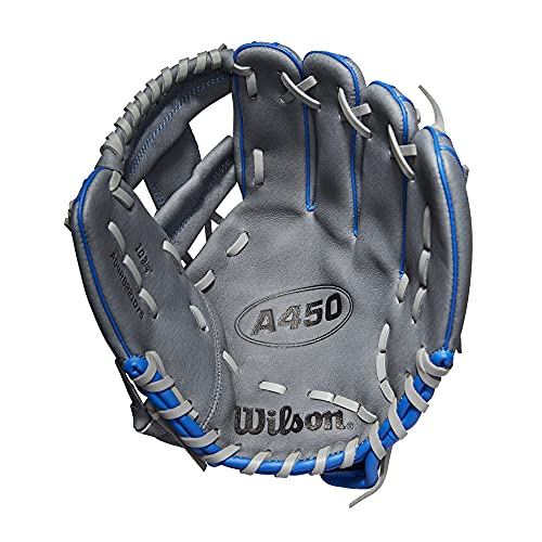 Wilson 2022 A450 10.75" Infield Baseball Glove - Grey/Royal