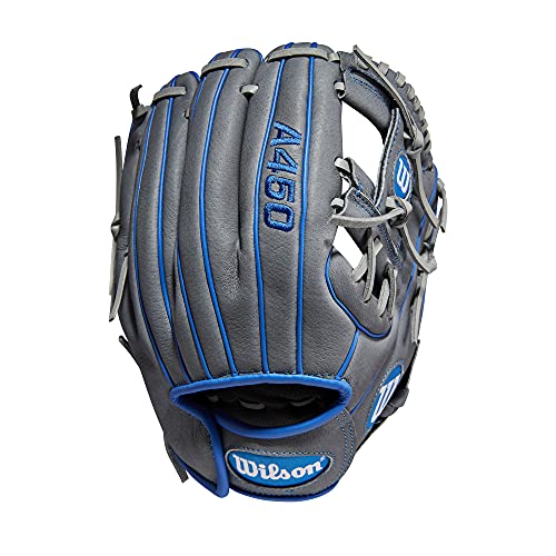 Wilson 2022 A450 10.75" Infield Baseball Glove - Grey/Royal