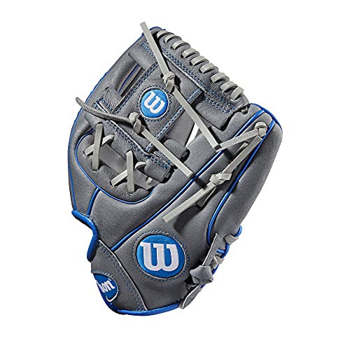 Wilson 2022 A450 10.75" Infield Baseball Glove - Grey/Royal