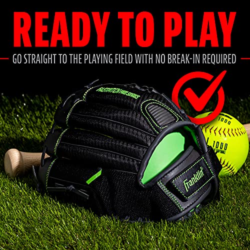 Franklin Sports Softball Glove - Windmill Fastpitch + Slowpitch Softball Glove - Green Softball Mitt - Right Hand Throw Adult + Youth - 13", Lime