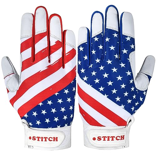 American Flag Baseball Batting Gloves for Youth