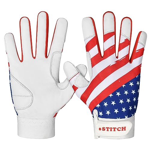 American Flag Baseball Batting Gloves for Youth