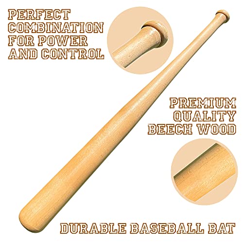 27 Inch 23 Oz Beech Wood Baseball Bat - KOTIONOK