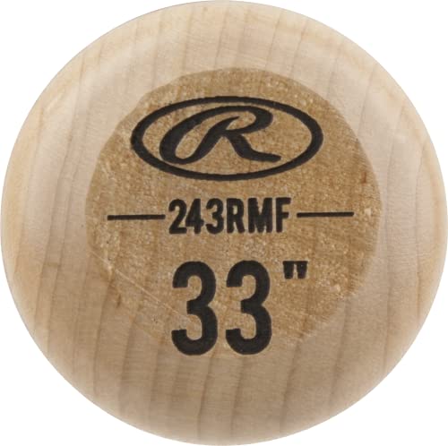 Rawlings 243 Maple Wood Baseball Bat, 33 inch