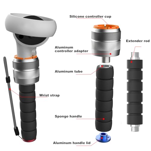 Baseball Bat VR Game Handles - Oculus Quest Compatible