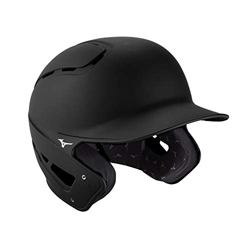 Mizuno B6 Adult Baseball Batting Helmet, Black, S/M