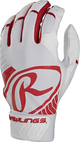 Rawlings 5150 Baseball Batting Gloves, Youth Medium, Scarlet
