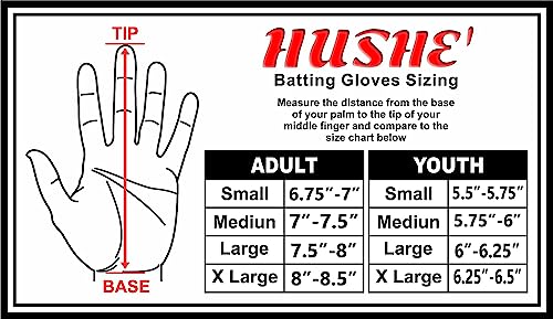 Black Eagle Baseball Batting Gloves for Youth & Adults