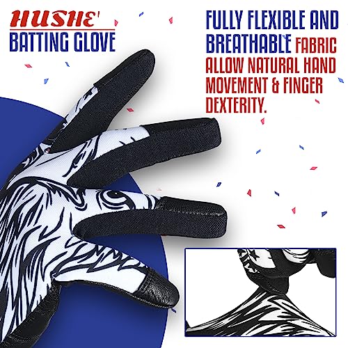 Black Eagle Baseball Batting Gloves for Youth & Adults