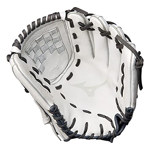 Mizuno GMVP1200PF4W MVP Prime Fastpitch Softball Glove 12", Tartan Web, Right Hand Throw, WHITE-GREY