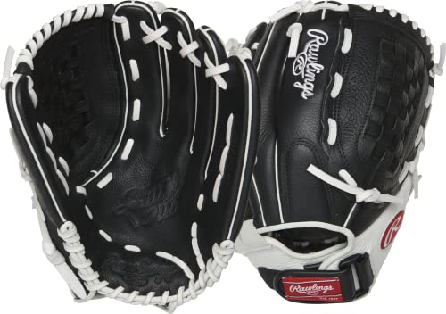 Rawlings Shutout Fastpitch Softball Glove, RSO125BW-0/3 12 1/2 BSK/FLCV