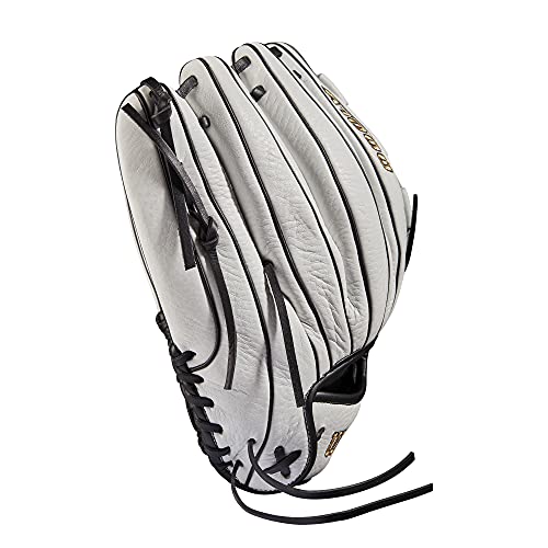 Wilson 2022 A1000 V125 12.5" Fastpitch Outfield Glove - Right Hand Throw, Black/White/ Metallic Gold