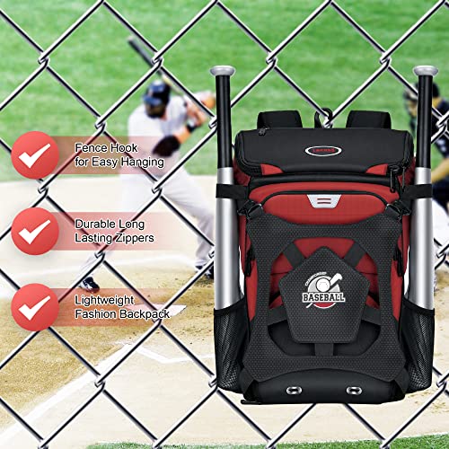Adult and Youth Baseball Bag with Shoe Compartment
