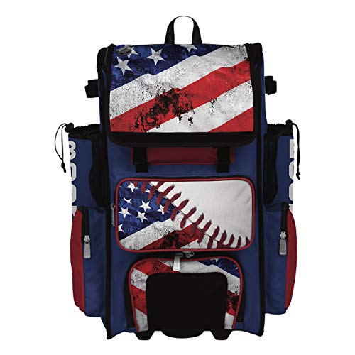 Boombah Superpack Hybrid Bat Bag - USA Baseball Royal/Red/White