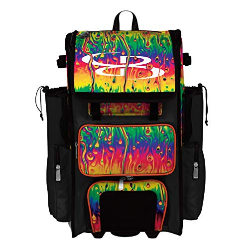 Boombah Rolling Superpack 2.0 Baseball/Softball Gear Bag - Lava Multi