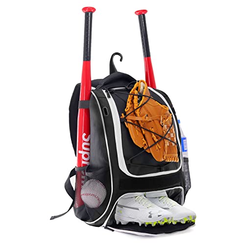 Baseball Backpack Bag with Bat Holder & Fence Hook