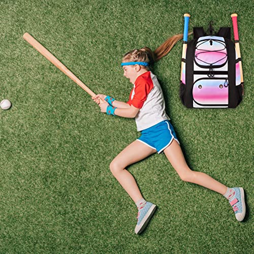 Baseball Bat Backpack with Shoe Compartment, Fence Hook