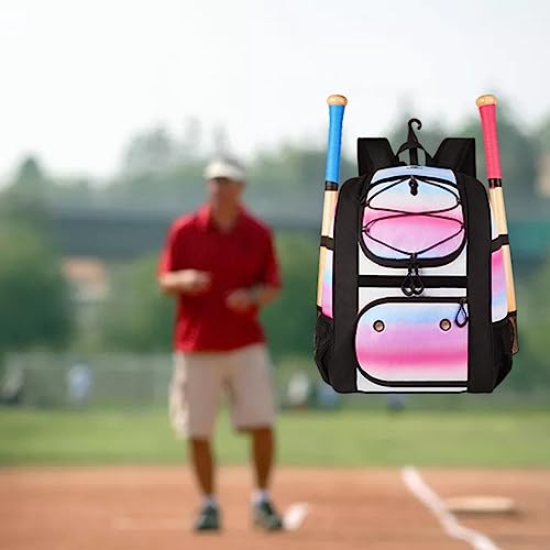 Baseball Bat Backpack with Shoe Compartment, Fence Hook
