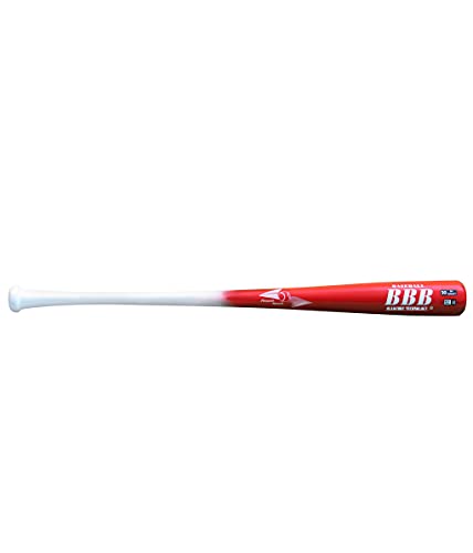 Bamboo Adult Baseball Bat, White/Red, 33